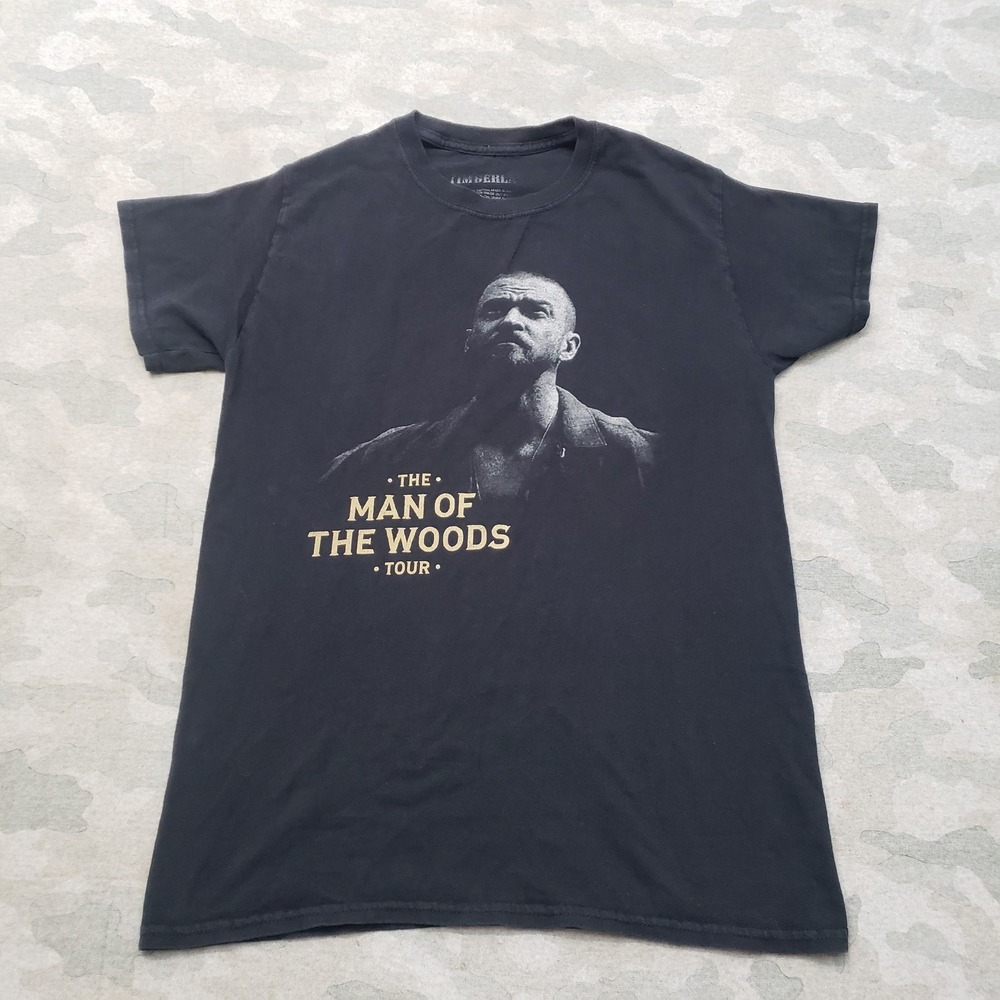 Justin Timberlake Shirt Man of the Woods Tour Graphic Shirt Small Black Concert